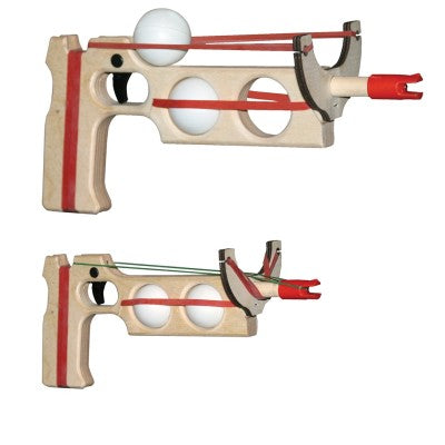 Ping Pong Ball Shooter (2-ball) & Single Shot RB Gun GREEN AMMO