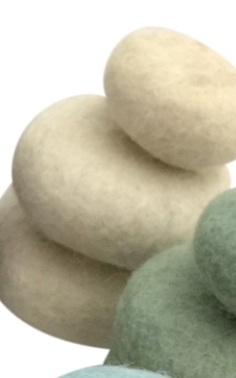 Earth Felt Pebbles/3pcs