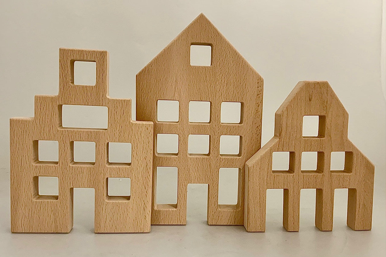 Dutch Wood Houses/3pc