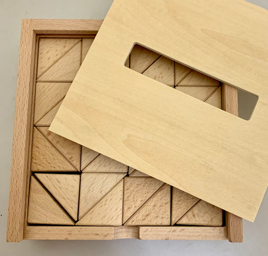 Small Wood Triangles/32pc