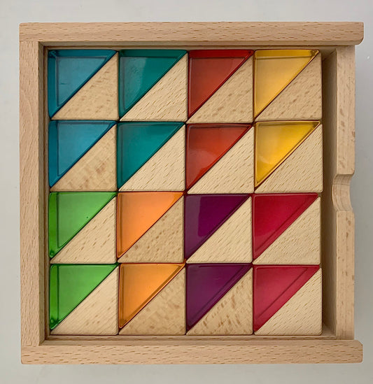 Wood+Lucite Small Triangles/32