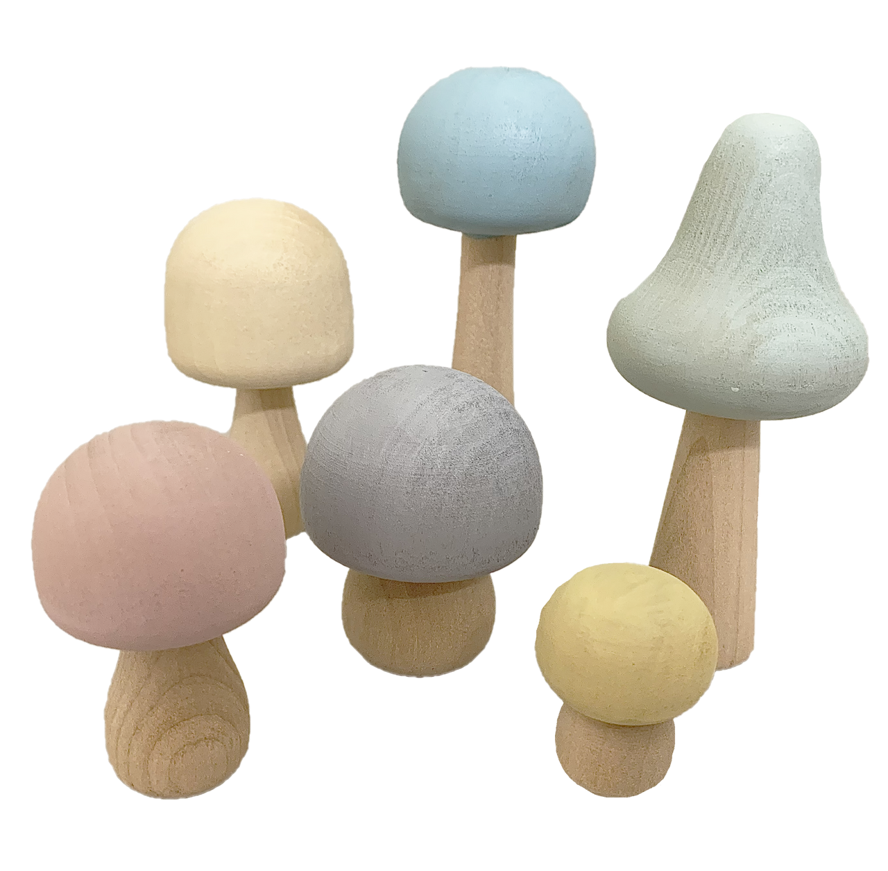 Pastel Mushrooms/6pc