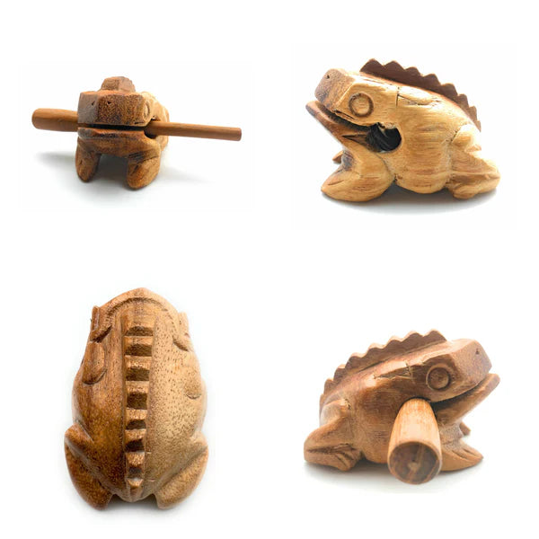 1.5 inch Natural Wooden Croaking Frog Drum