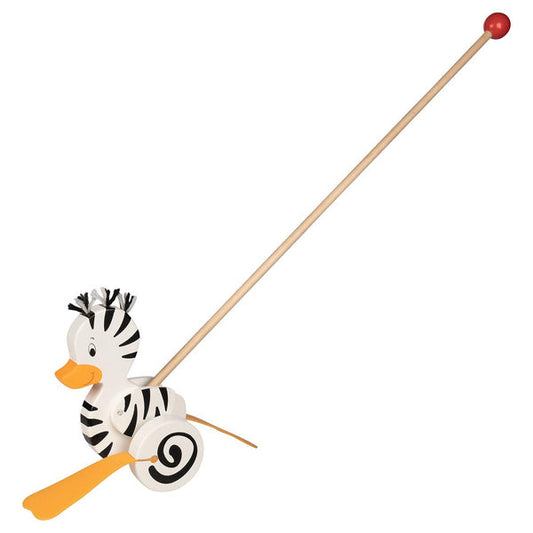 Push along animal - Zebra duck