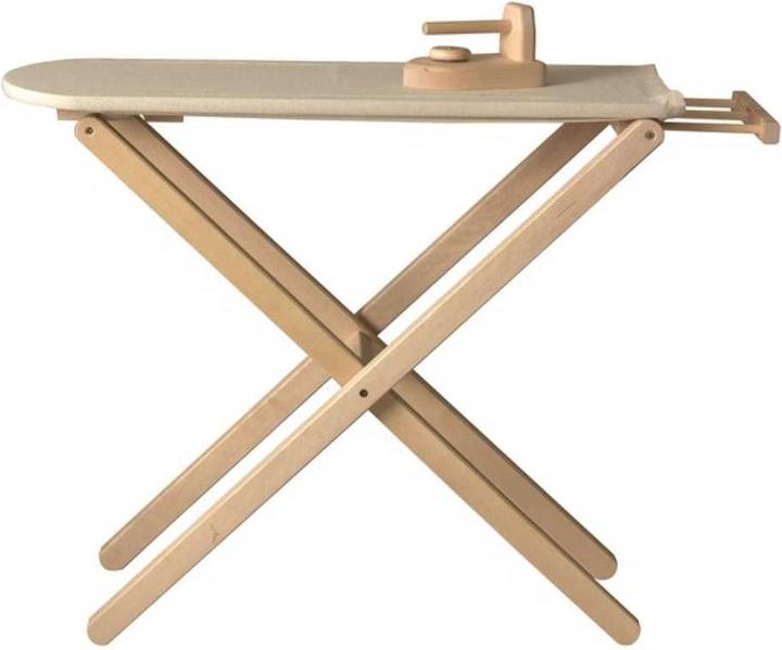 Wooden Ironing Board with Iron
