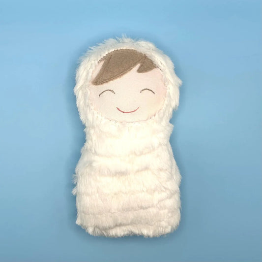 Minky Mini Doll in White Fur