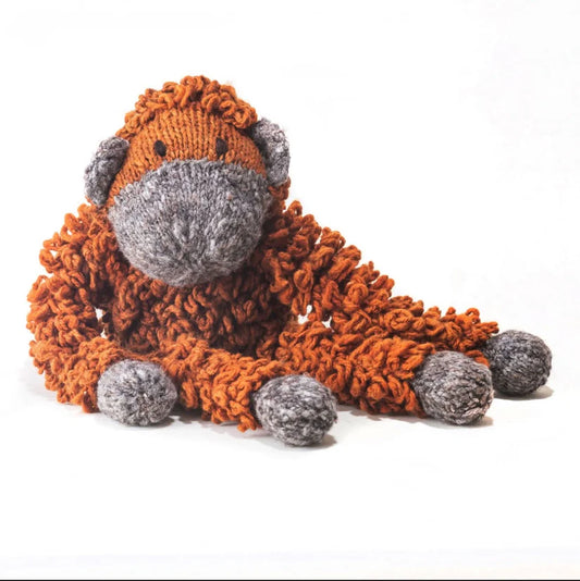Toy organic Wool Knit Buddy | Opal the monkey Orangutan
