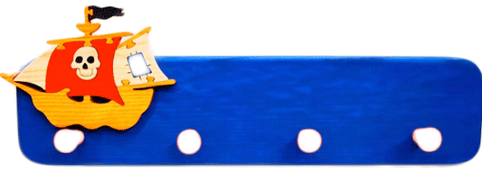 Pirate ship coat rack