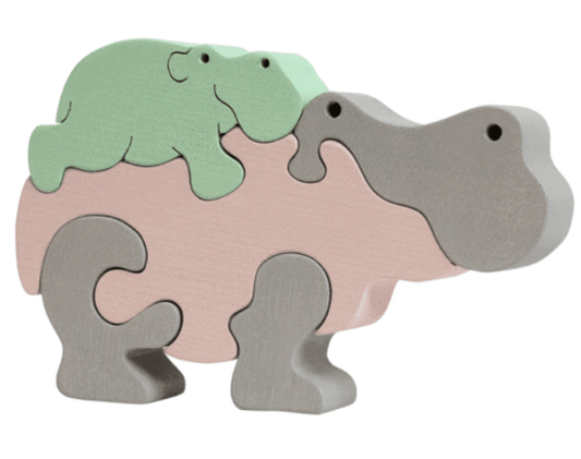 Hippo Puzzle Pastel