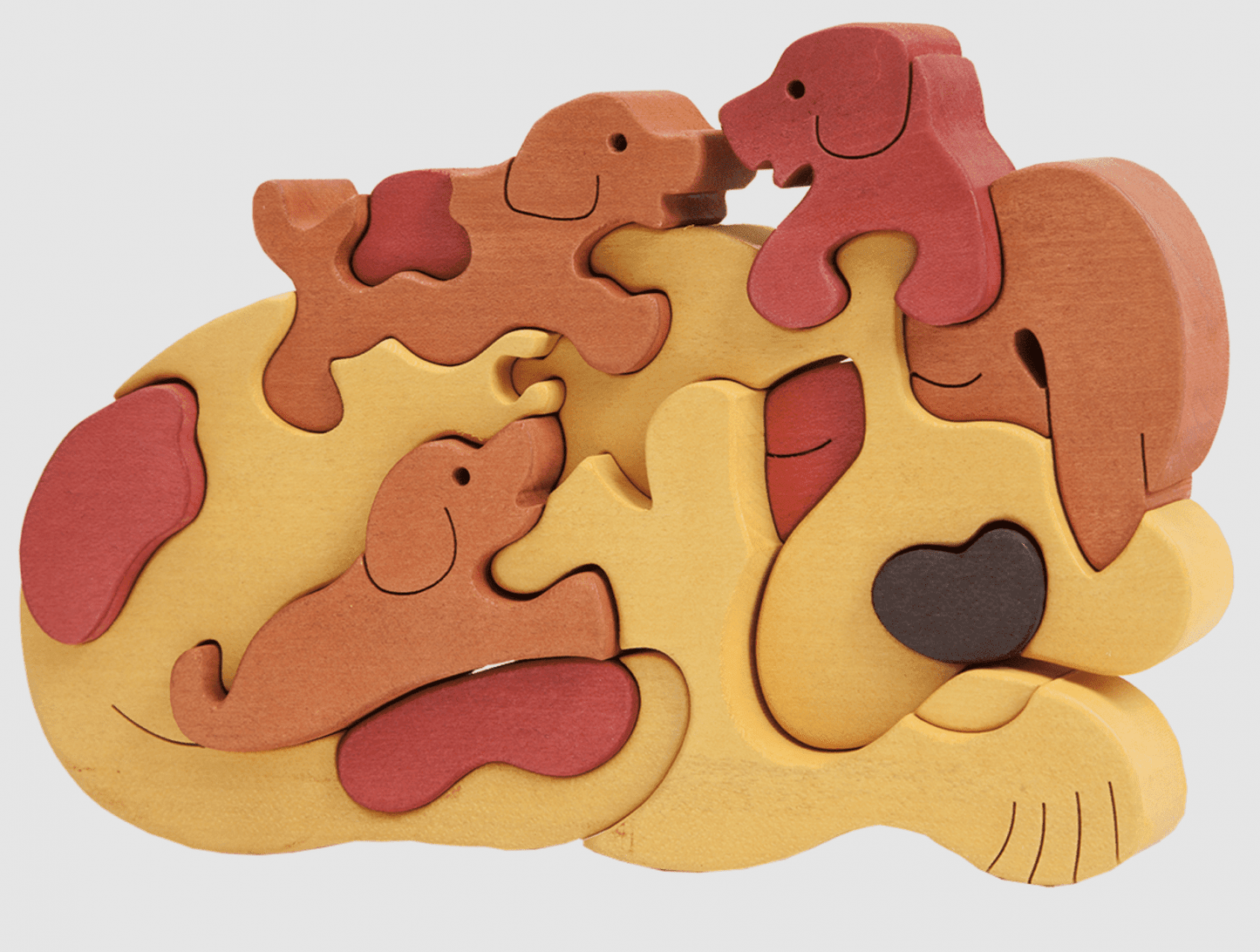 Dog Family Brown Puzzle