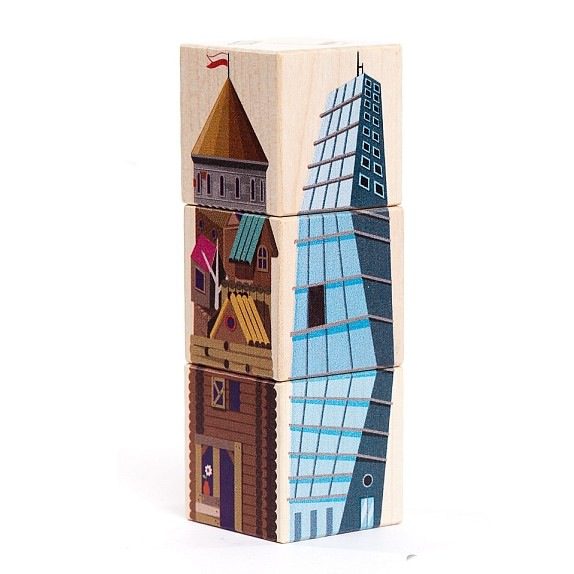 4 Towers Wooden Turning Blocks