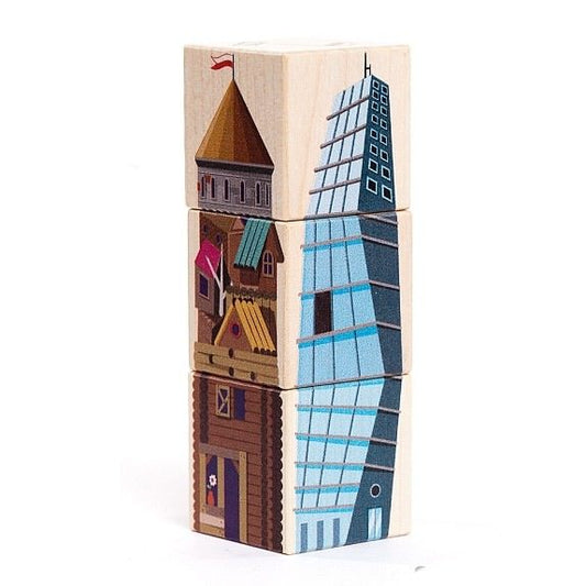 4 Towers Wooden Turning Blocks