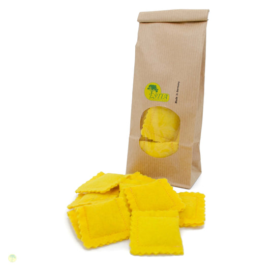 Yellow ravioli