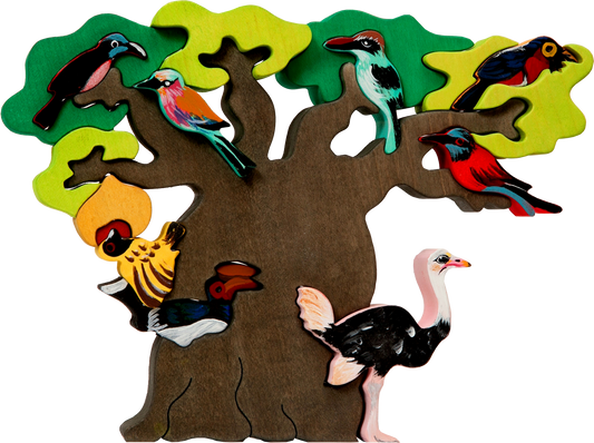 African bird tree puzzle
