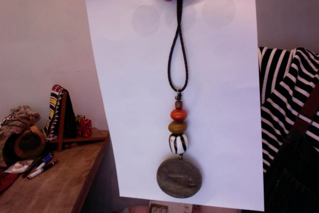 bag charm w fish medallion
