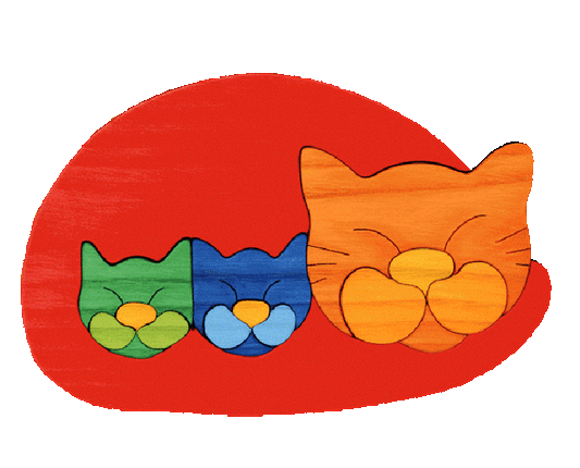 Cat Family Red Puzzle