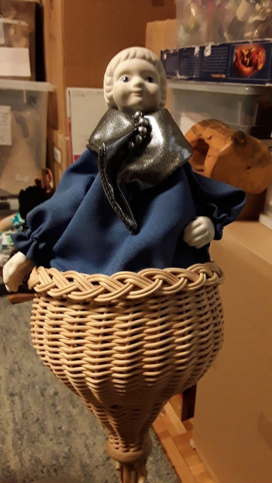 cone puppet boy blue