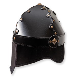 K03 Knights Helmet Linen Black