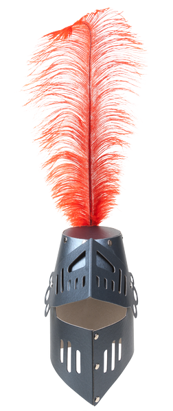 K35 Visor Helmet w- red feather