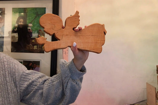 Wooden Angel Mobile Large